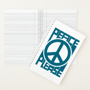 Cuaderno Letras Azules de Paz Por Favor
