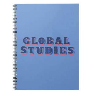 Cuaderno Letras azules retro estudios globales T-Shirt