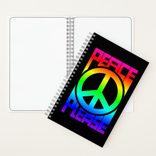 Cuaderno Letras de Arcoíris de Paz Por Favor (Interior)