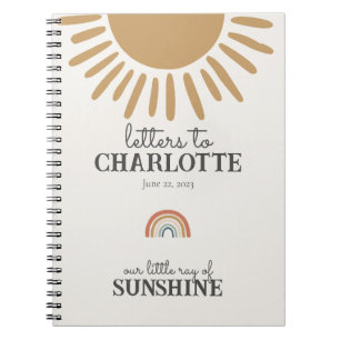 Cuaderno letras de boho sunshine a mi hija baby book