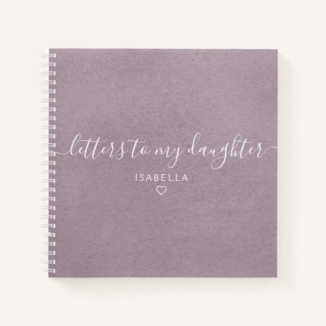 Cuaderno Letras de Lilac Script a mi hija Keepsake (Anverso)