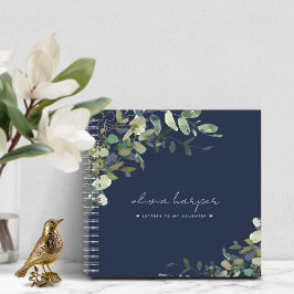 Cuaderno Letras de vegetación azul de la marina a la hija K