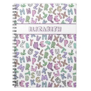 Cuaderno Letras del doodle caprichosas