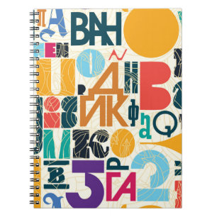 Cuaderno Letras dibujadas a mano: diseño inmaterial vintage