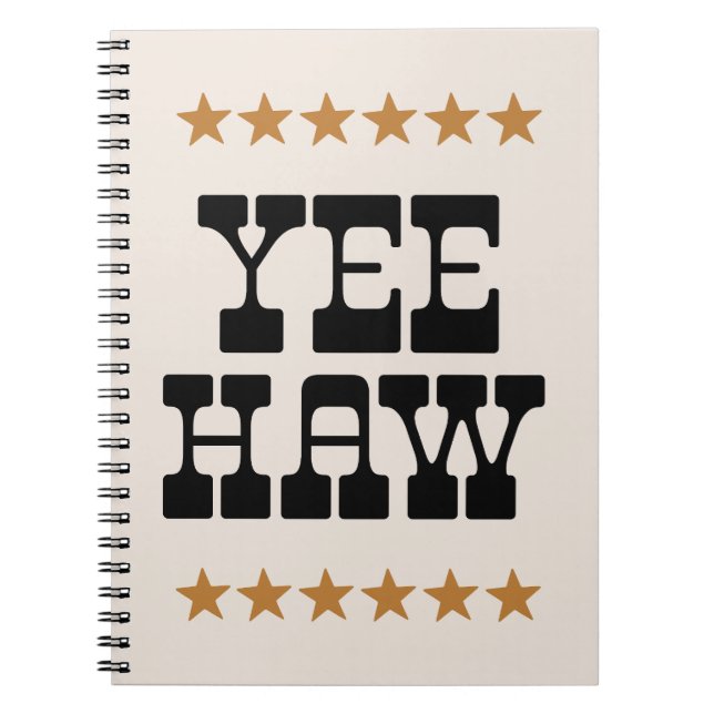 Cuaderno Letras divertidas Yee Haw (Frente)