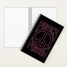 Cuaderno Letras en Contorno Rosa Paz Por Favor
