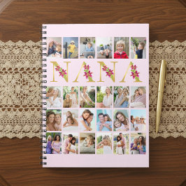 Cuaderno Letras florales Nana Gold 24 Collage de fotos vert
