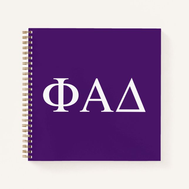 Cuaderno Letras griegas de Phi Alpha Delta (Anverso)