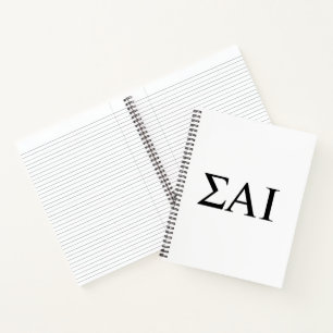 Cuaderno Letras griegas de Sigma Alpha Iota