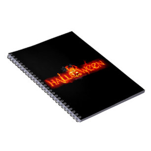 Cuaderno Letras ígneas masivas de SlipperyJoe's Halloween c
