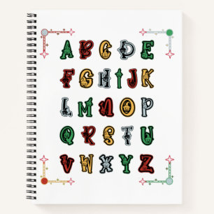 Cuaderno Letras mayúscula de Halloween A a Z Cute Halloween