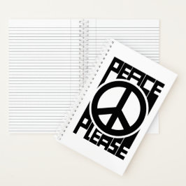 Cuaderno Letras Negras de Paz Por Favor