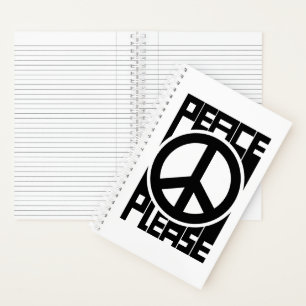 Cuaderno Letras Negras de Paz Por Favor