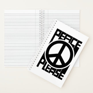 Cuaderno Letras Negras de Paz Por Favor