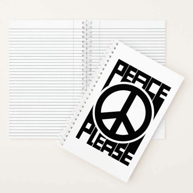 Cuaderno Letras Negras de Paz Por Favor (Interior)