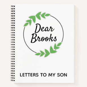 Cuaderno Letras Personalizadas A Mi Hijo Wreath Journal