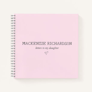 Cuaderno Letras personalizadas rosadas para mi hija