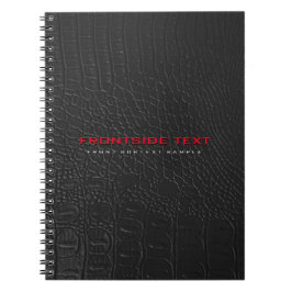Cuaderno Letras rojas de textura de cuero de cocodrilo