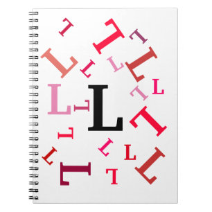 Cuaderno - Letras Rojas Volteadas