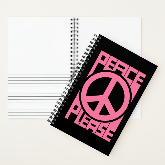 Cuaderno Letras rosadas de Paz Por Favor (Interior)