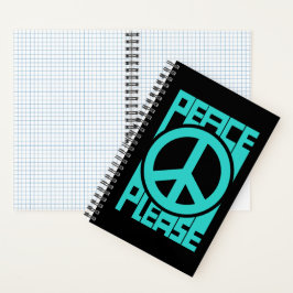Cuaderno Letras Turquesas de Paz Por Favor