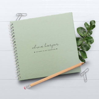 Cuaderno Letras verdes a mi hija en memoria Keepsake