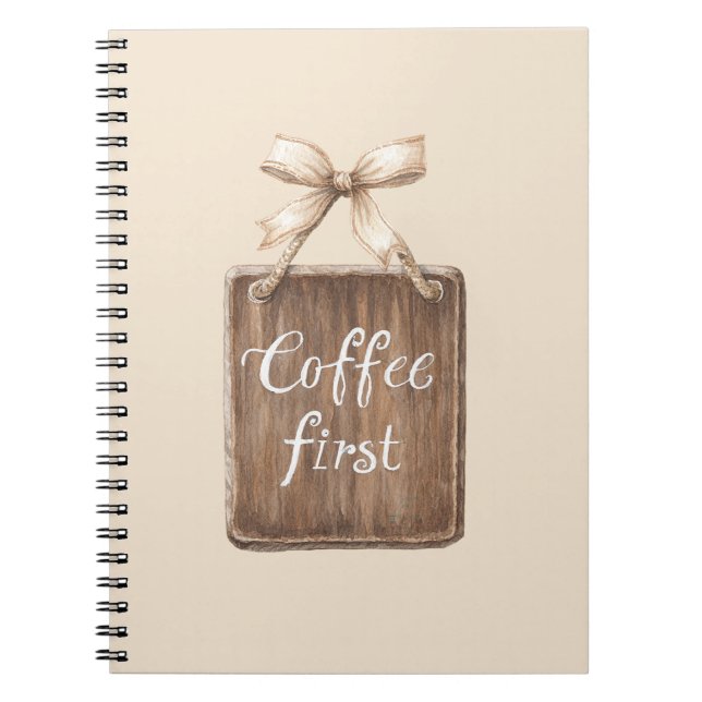 Cuaderno Letrero de Arco de Café Primero (Frente)