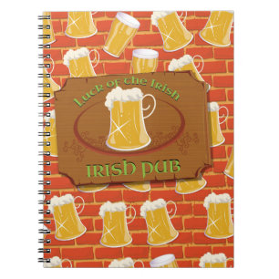 Cuaderno Letrero de Pub Irlandés