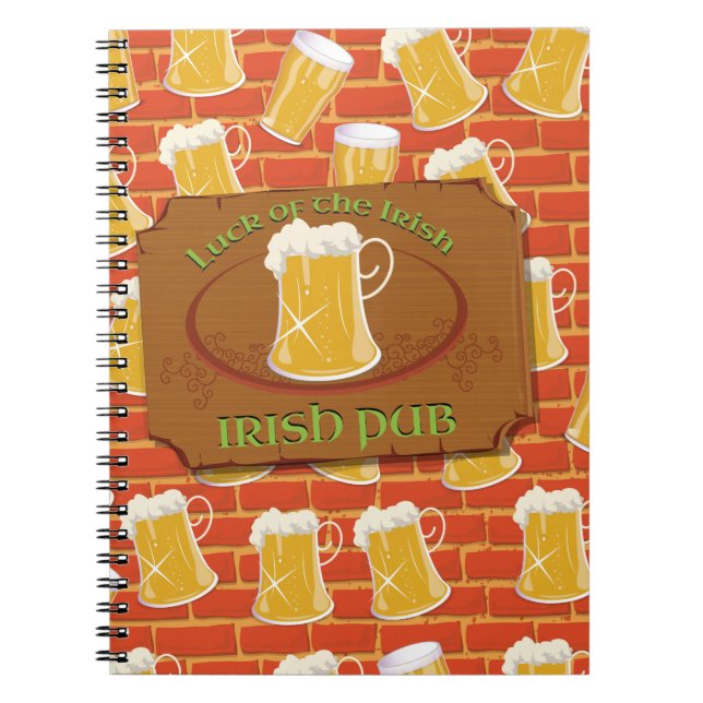 Cuaderno Letrero de Pub Irlandés (Frente)