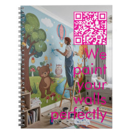 Cuaderno letrero de tienda de pintor de murales