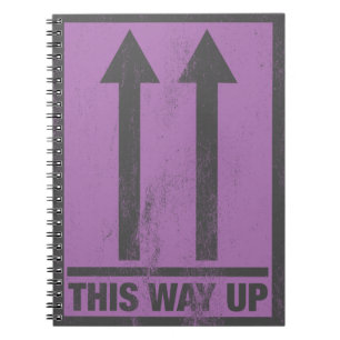 Cuaderno Letrero divertido de 'Esta forma hacia arriba'