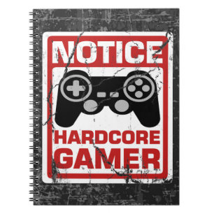 Cuaderno Letrero incondicional del aviso del videojugador