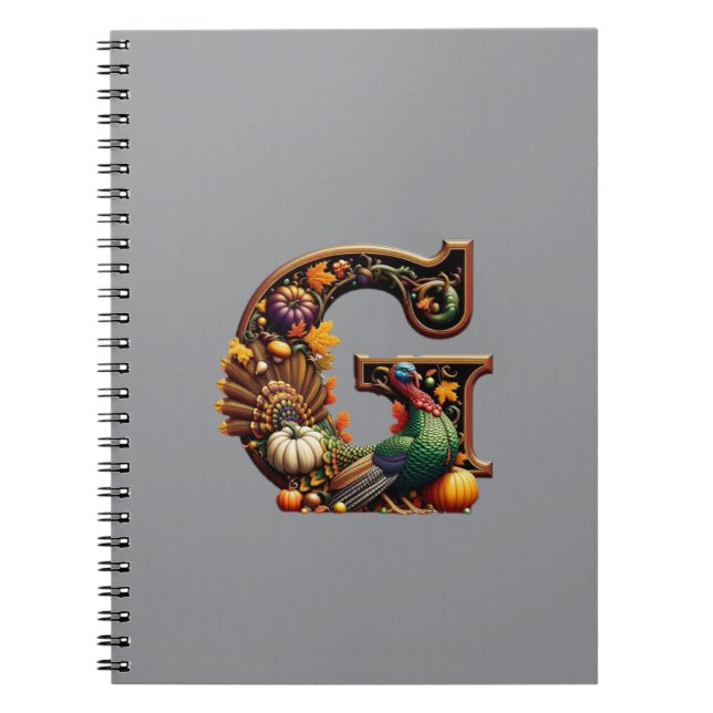 Cuaderno Letter G Thanksgiving style  (Frente)