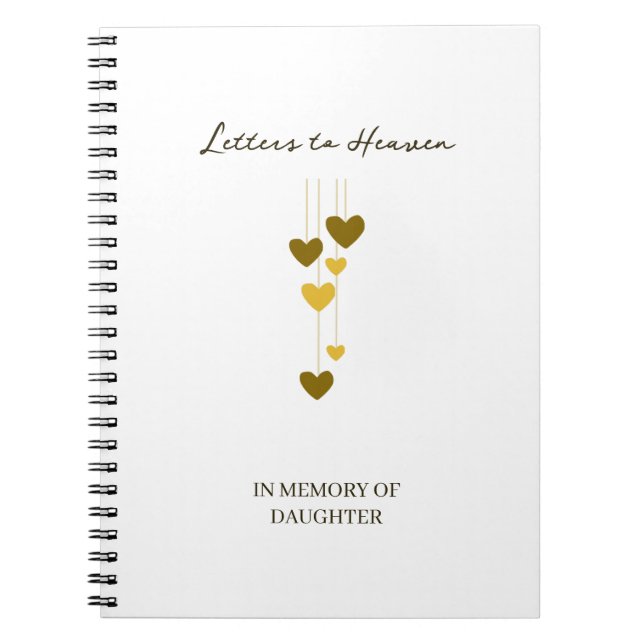 Cuaderno Letters to Heaven – In Memory Of Daughter Custom (Frente)
