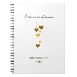 Cuaderno Letters to Heaven – In Memory Of Wife Personalized