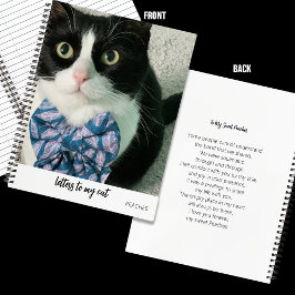 Cuaderno Letters to My Cat Memorial Journal Photo with Poem
