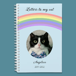 Cuaderno Letters to my Cat Memorial Journal Rainbow Photo