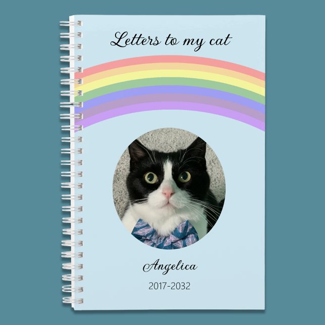 Cuaderno Letters to my Cat Memorial Journal Rainbow Photo (Subido por el creador)