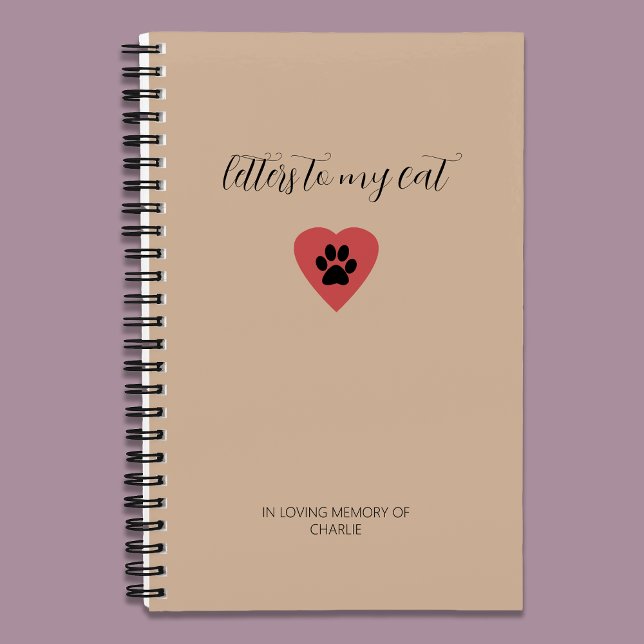 Cuaderno Letters to My Cat Memorial Journal Warm Beige (Subido por el creador)