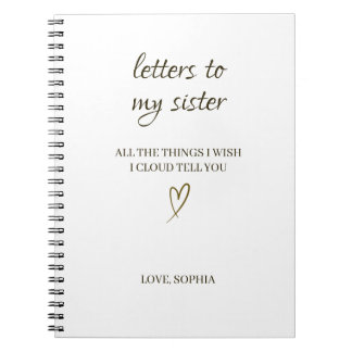 Cuaderno Letters to My Sister – Personalized Letter