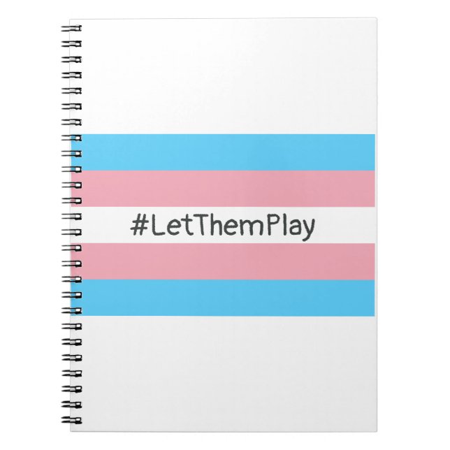 Cuaderno #LetThemPlay atletas transgénero transgénero bande (Frente)