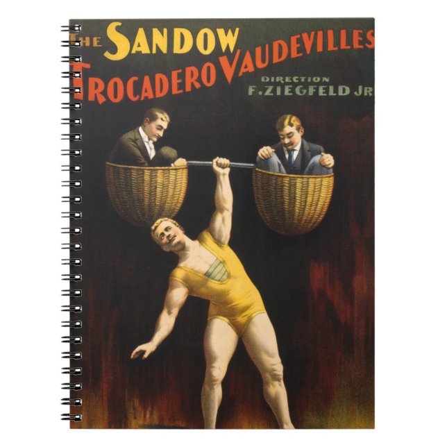 Cuaderno Levantador de pesas Eugen Sandow Vaudeville (Frente)