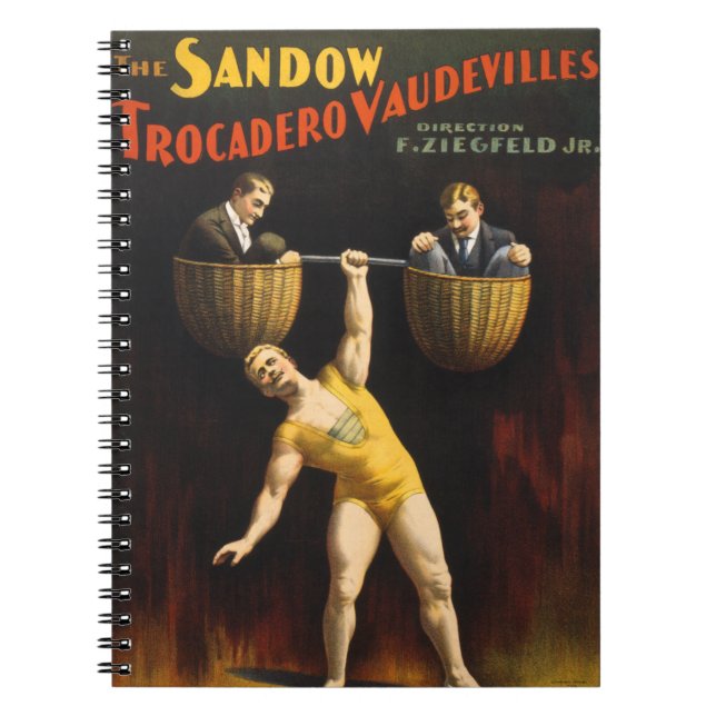 Cuaderno Levantador de pesas Eugen Sandow Vaudeville (Frente)