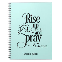 Cuaderno Levántate y ruge Luke 22:46 Personalizado Blue Pra