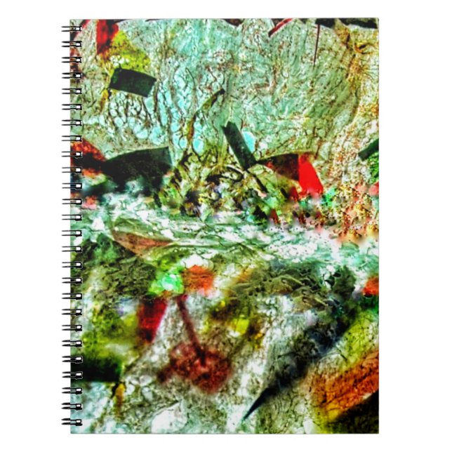 Cuaderno Leve blanco abstracto Spiral Photo Notebook,Chippe (Frente)