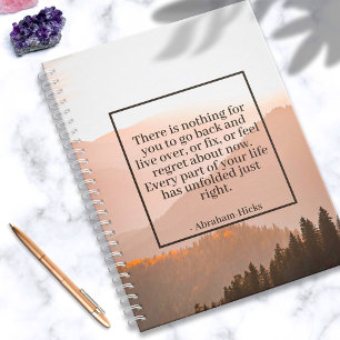 Cuaderno Ley Abraham-Hicks de montaña de citas de atracción