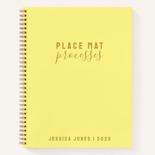 Cuaderno Ley de Atracción de Procesos de Placemat Amarillo