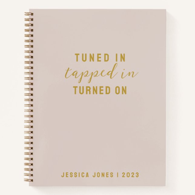 Cuaderno Ley de atracción sintonizada en rosa Minimalista (Anverso)