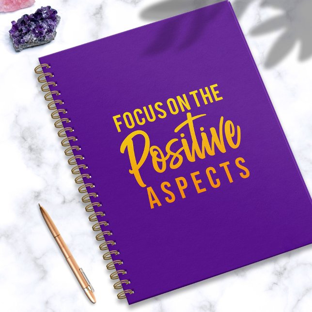 Cuaderno Ley de positividad de atracción trendy lema púrpur (In Situ)