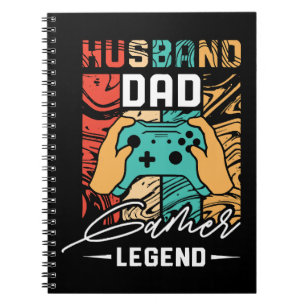 Cuaderno Leyenda de videojuegos esposo y padre